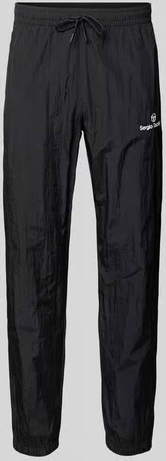 Sergio Tacchini Straight fit stoffen broek met logo-stitching model 'Nayla' - Foto 3