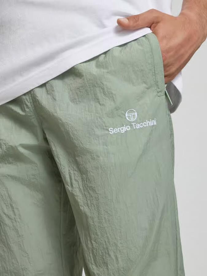 Sergio Tacchini Straight fit stoffen broek met logo-stitching model 'Nayla'