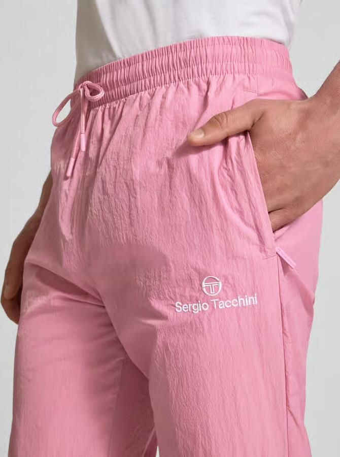 Sergio Tacchini Straight fit stoffen broek met logo-stitching model 'Nayla'