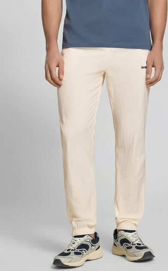 Sergio Tacchini Straight fit stoffen broek met logo-stitching model 'Nayla' - Foto 3
