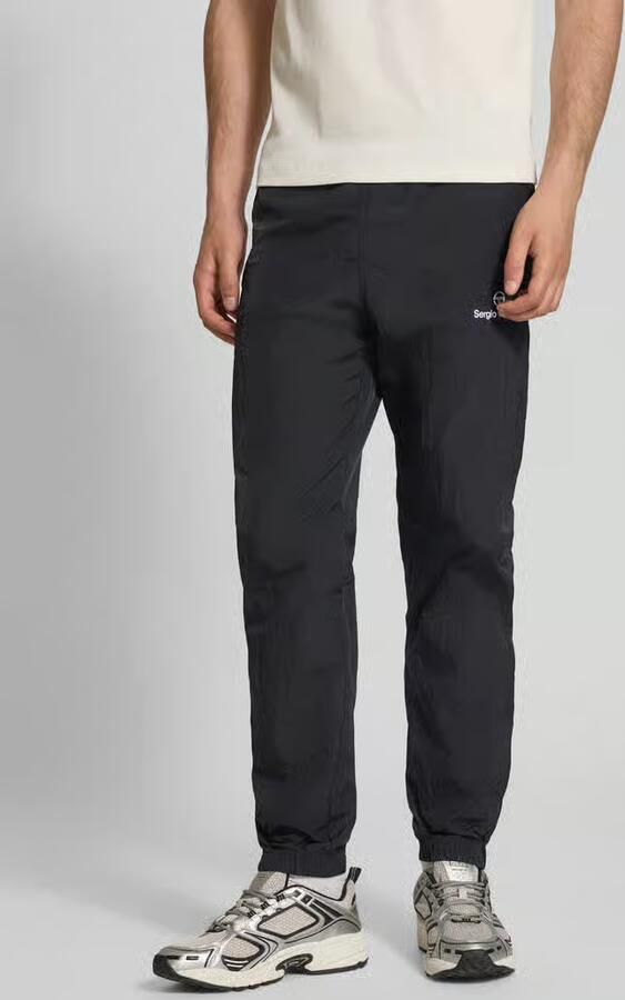 Sergio Tacchini Straight fit stoffen broek met logo-stitching model 'Nayla' - Foto 3