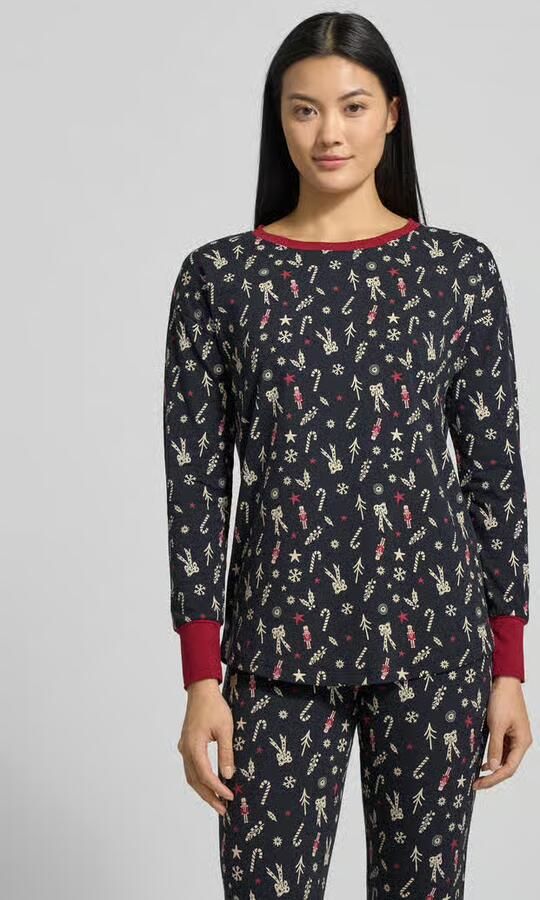 SKINY Pyjamabovendeel in all-over look met ronde hals - Foto 2