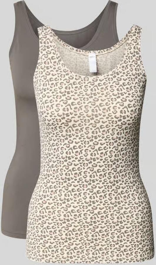 SKINY slim fit top met all-over dierenprint in set van 2 - Foto 2