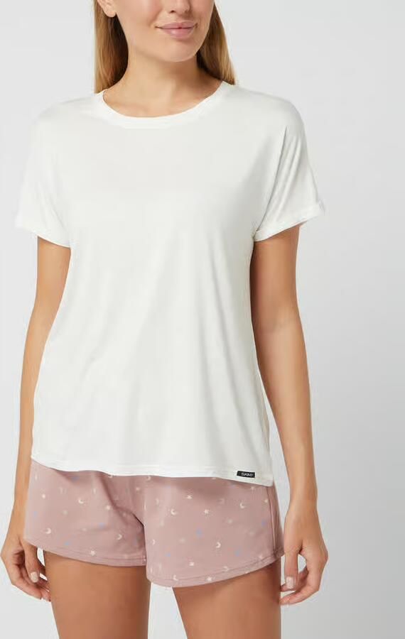SKINY T-shirt van een mix van viscose en elastaan model 'Every Night In'