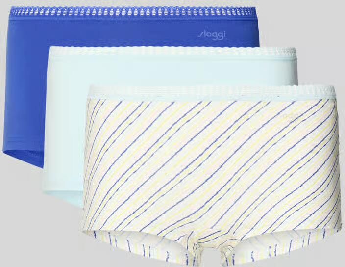 Sloggi slim fit slips met logoprint model 'Crush' in set van 3