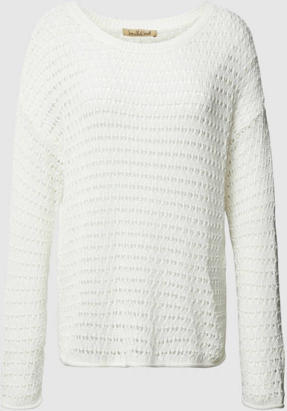 Smith and Soul Gebreide pullover met ajourpatroon