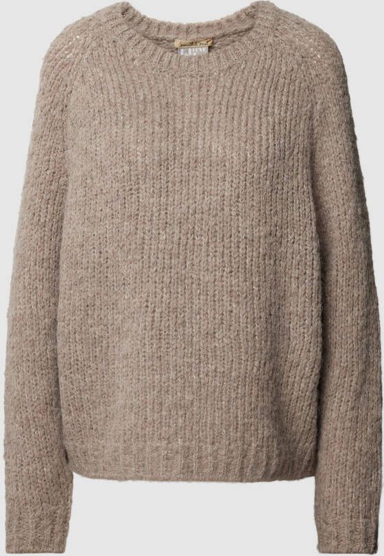Smith and Soul Gebreide pullover met ronde hals en raglanmouwen