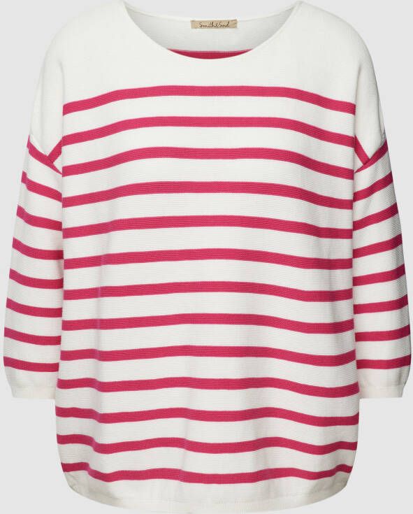 Smith and Soul Gebreide pullover met streepmotief