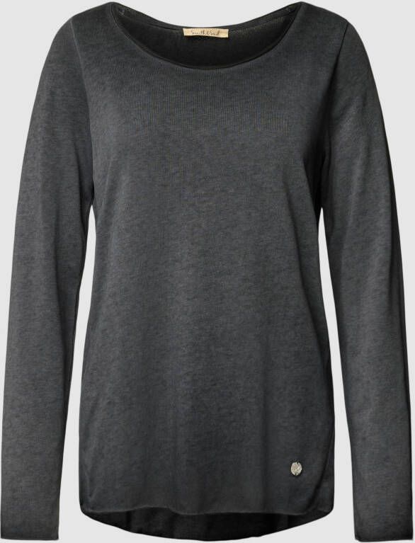 Smith and Soul Shirt met lange mouwen en labelapplicatie