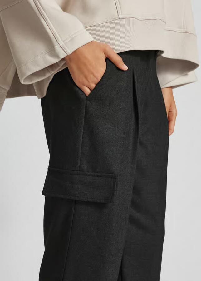 Smith and Soul Baggy fit stoffen broek met persplooien