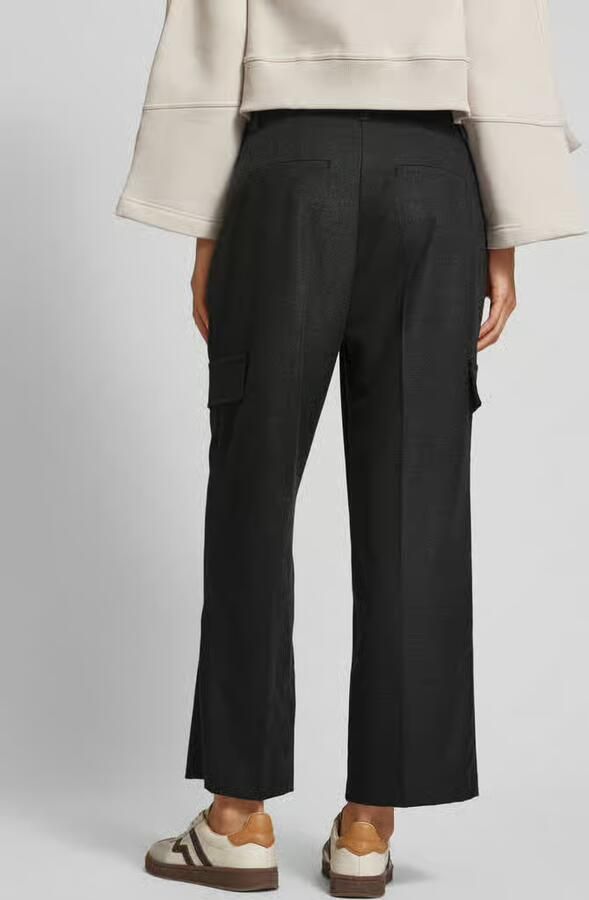 Smith and Soul Baggy fit stoffen broek met persplooien - Foto 3