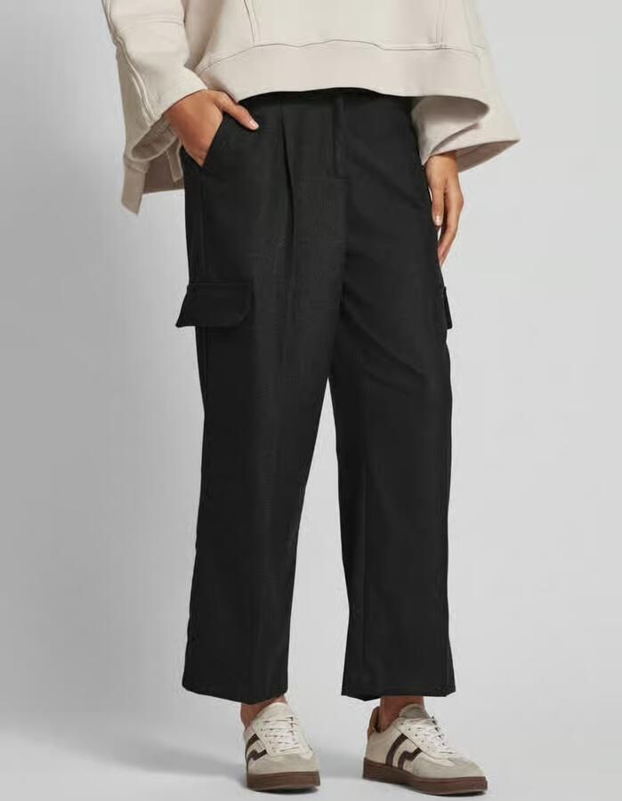 Smith and Soul Baggy fit stoffen broek met persplooien - Foto 2