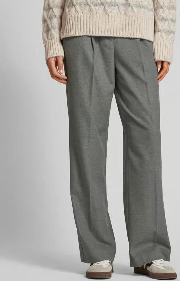 Smith and Soul Baggy fit stoffen broek met persplooien - Foto 2