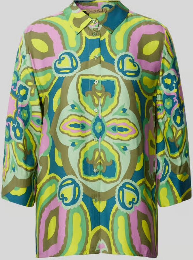 Smith and Soul Blouse met all-over motief en 3 4-mouwen - Foto 2