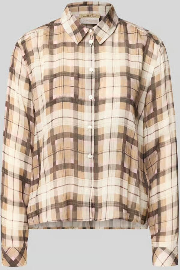 Smith and Soul Blouse met schurwol-aandeel en kentkraag