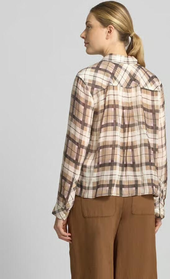 Smith and Soul Blouse met schurwol-aandeel en kentkraag - Foto 2