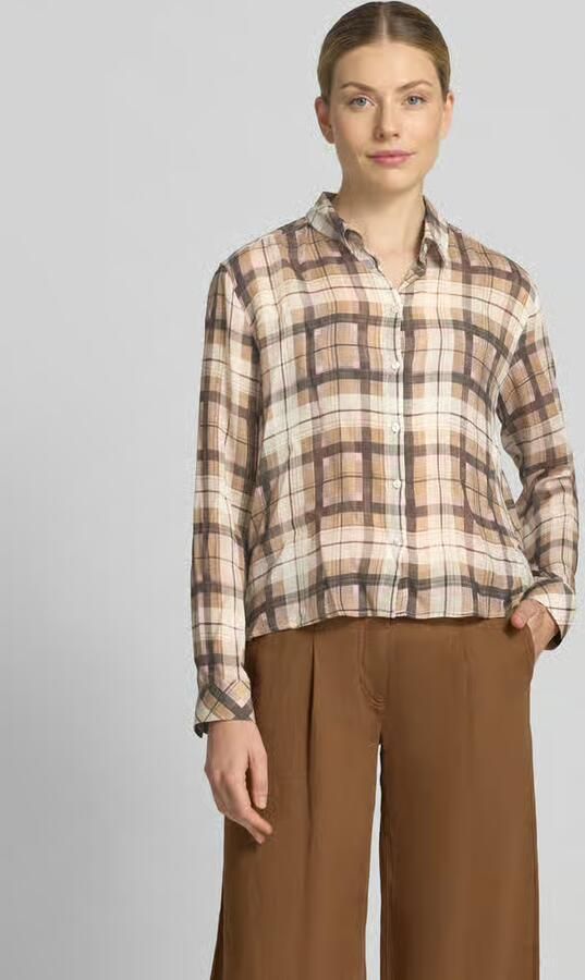 Smith and Soul Blouse met schurwol-aandeel en kentkraag - Foto 3