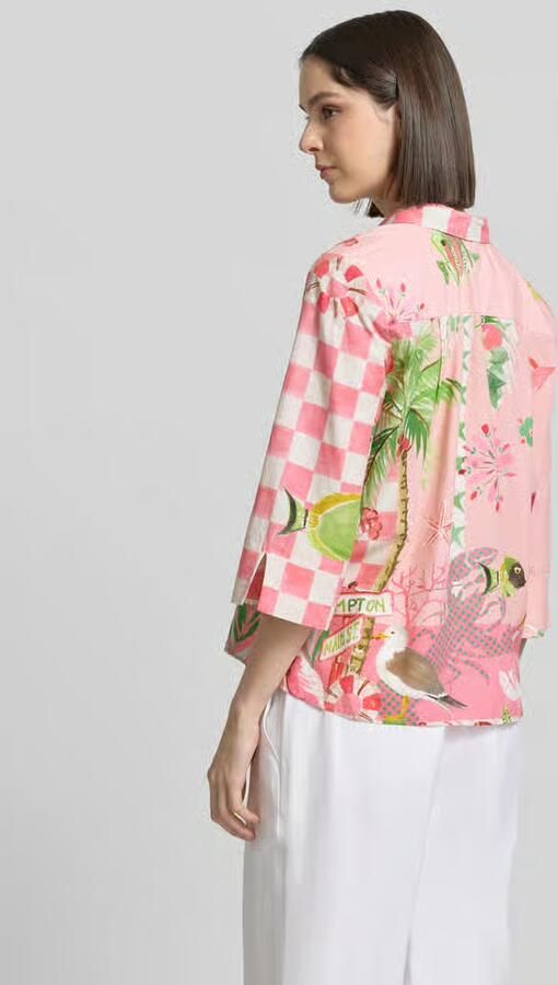 Smith and Soul Blouse van viscosemix met knoopsluiting model 'Crazy Shirt' - Foto 3