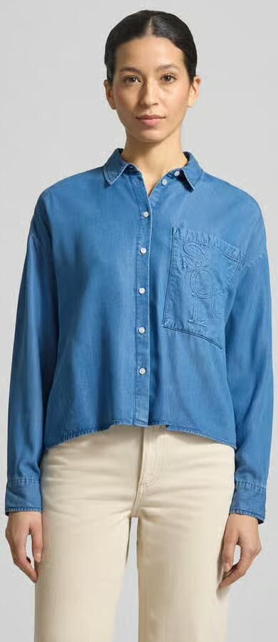 Smith and Soul Boxy fit blouse van lyocell met labeldetail - Foto 3