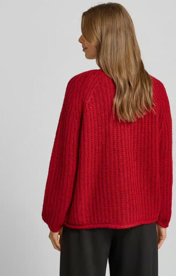Smith and Soul Gebreid jack met V-hals en knoopsluiting