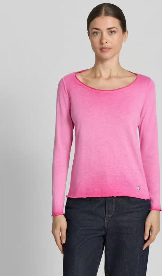 Smith and Soul Gebreid shirt met labeldetail en geschulpte zoom - Foto 3