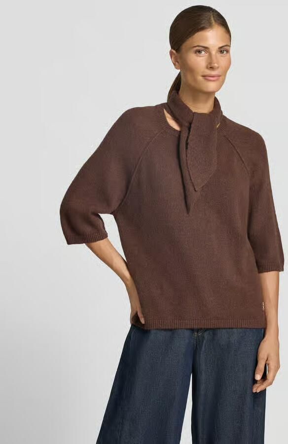 Smith and Soul Gebreid shirt met sjaal en ronde hals - Foto 2