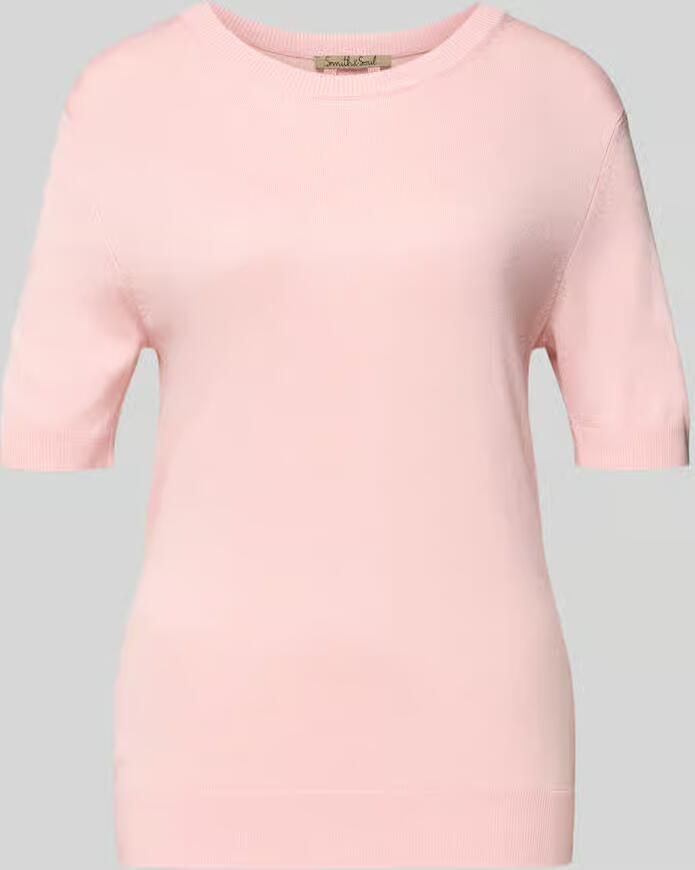 Smith and Soul Gebreid shirt van viscosemix met ronde hals