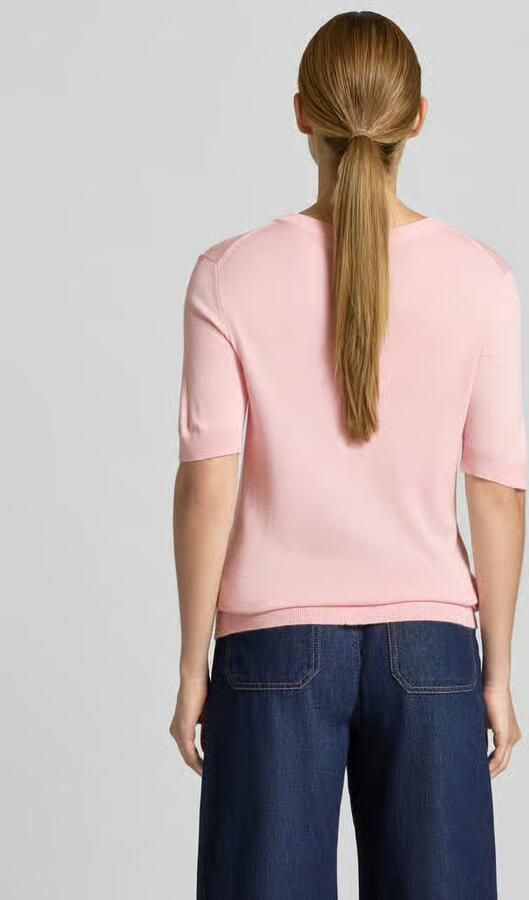 Smith and Soul Gebreid shirt van viscosemix met ronde hals - Foto 2