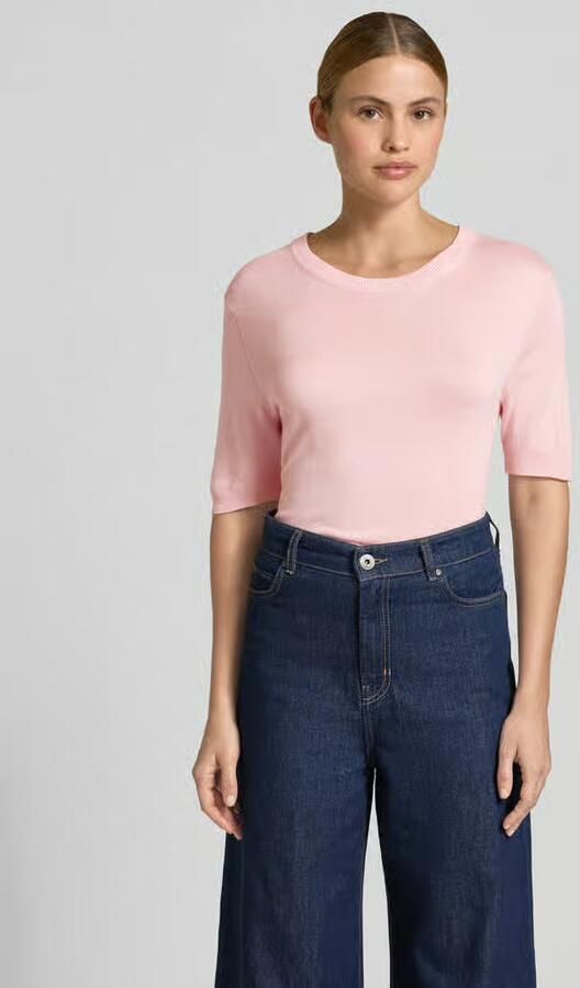 Smith and Soul Gebreid shirt van viscosemix met ronde hals - Foto 3