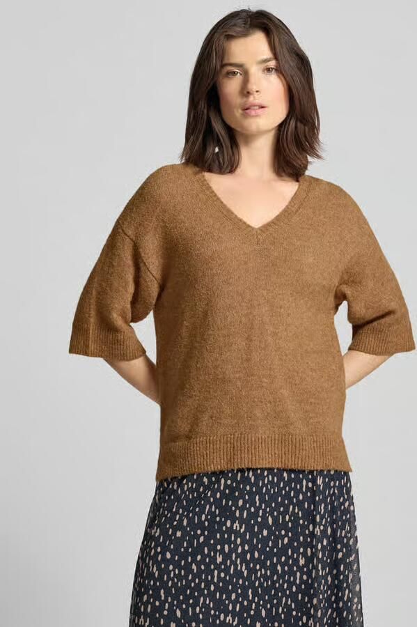 Smith and Soul Gebreid shirt van wolmix met V-hals - Foto 2