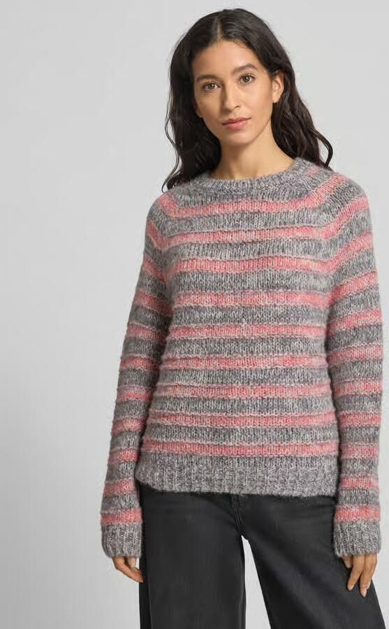 Smith and Soul Gebreide pullover met structuurpatroon en met alpaca-aandeel - Foto 2