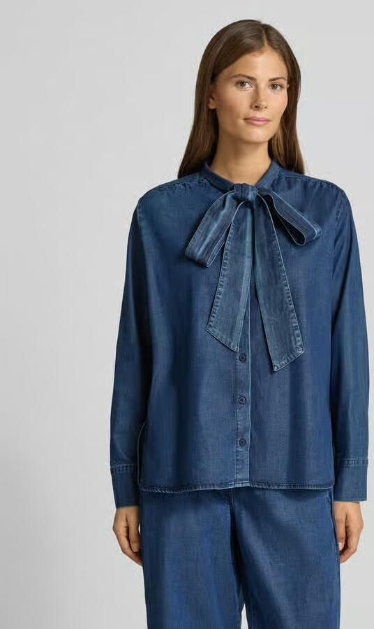 Smith and Soul Jeansblouse met strik en knoopsluiting - Foto 2