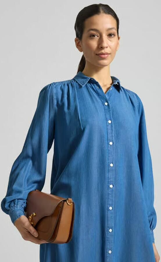 Smith and Soul Knie-lange overhemdjurk in Denimlook