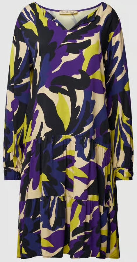 Smith and Soul Knielange jurk van viscose met all-over motief - Foto 2