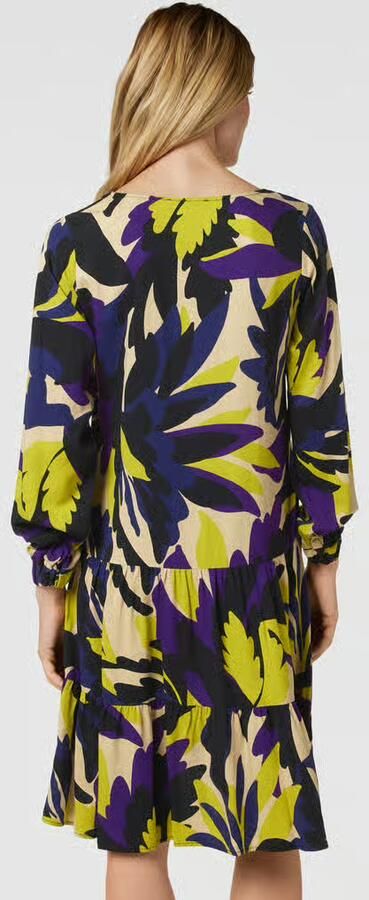 Smith and Soul Knielange jurk van viscose met all-over motief - Foto 4