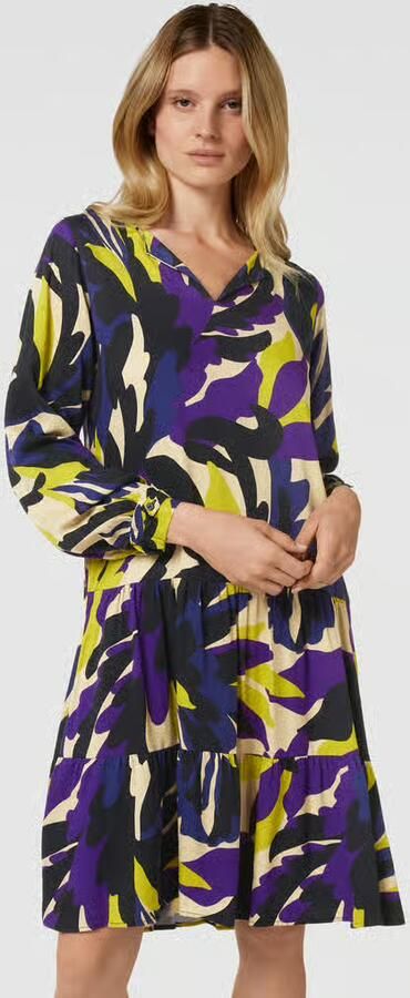 Smith and Soul Knielange jurk van viscose met all-over motief - Foto 3