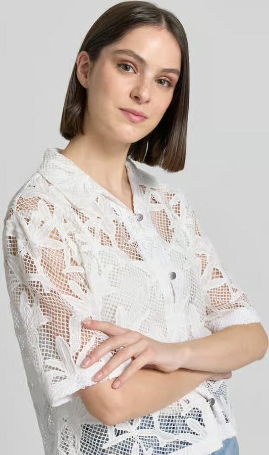 Smith and Soul Kort blouse in embroiderystijl met 3 4-mouw - Foto 2