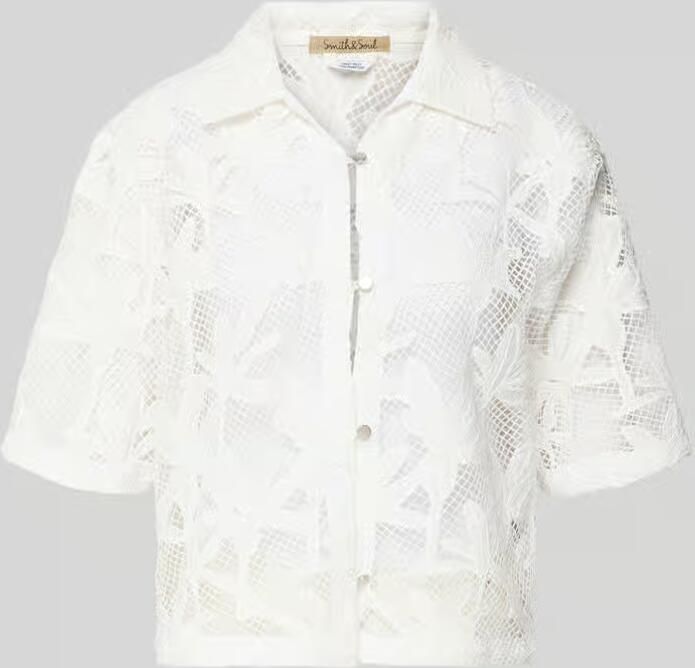 Smith and Soul Kort blouse in embroiderystijl met 3 4-mouw - Foto 3