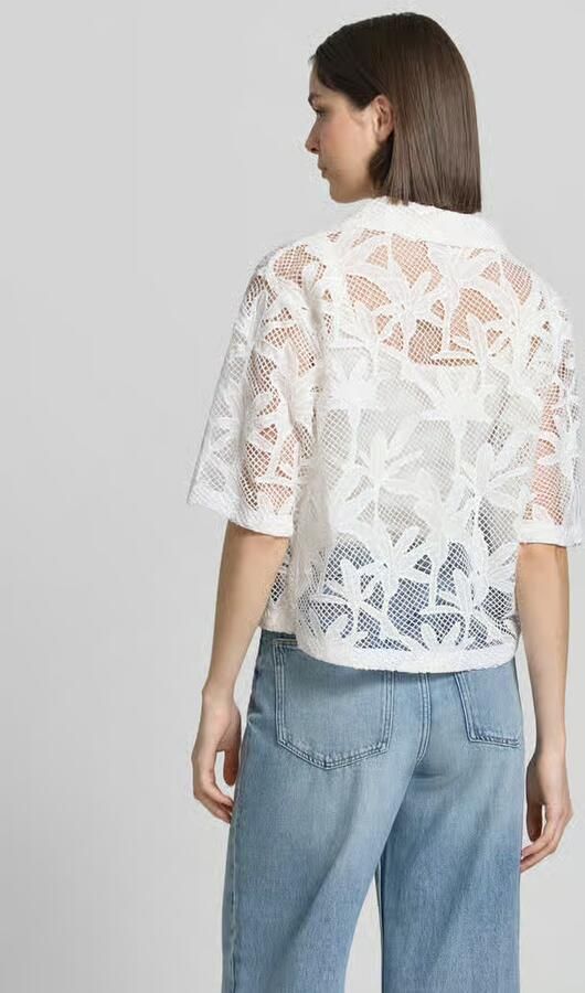 Smith and Soul Kort blouse in embroiderystijl met 3 4-mouw - Foto 3