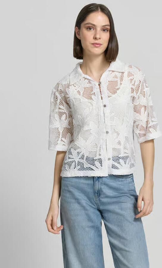 Smith and Soul Kort blouse in embroiderystijl met 3 4-mouw - Foto 2