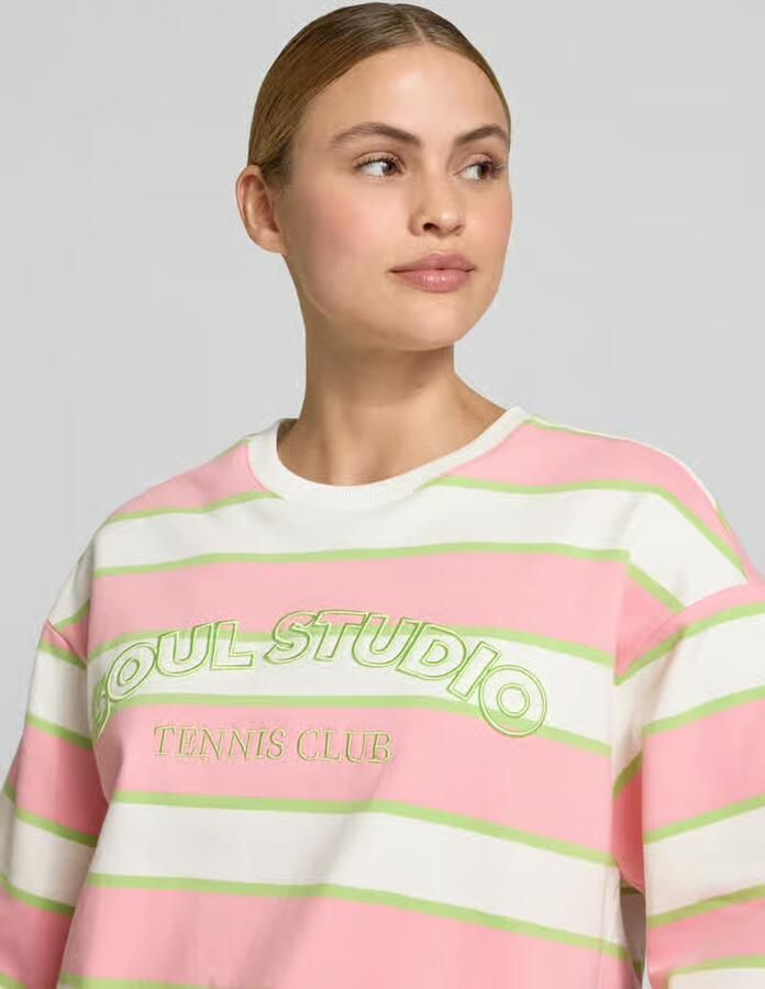 Smith and Soul Kort boxy fit sweatshirt met labelstitching