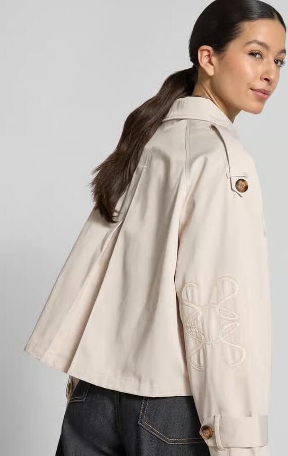 Smith and Soul Korte trenchcoat met steekzakken