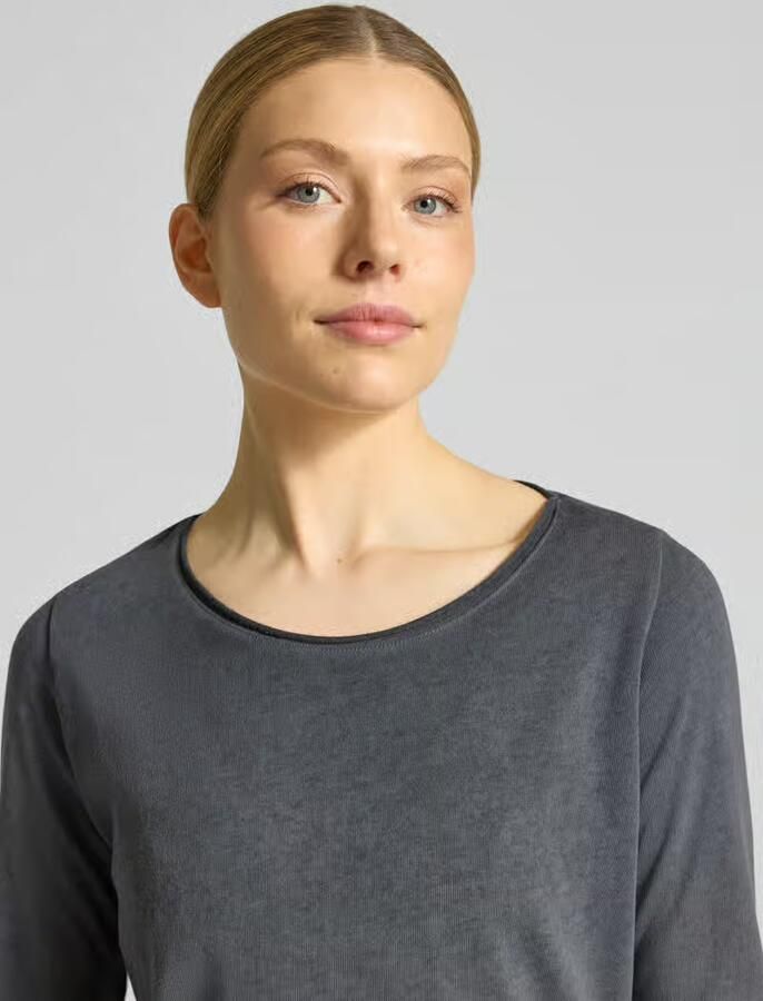 Smith and Soul Shirt met lange mouwen en labelapplicatie