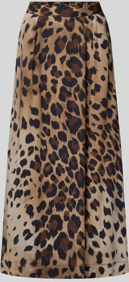 Smith and Soul Maxirok van pure viscose met all-over dierenprint