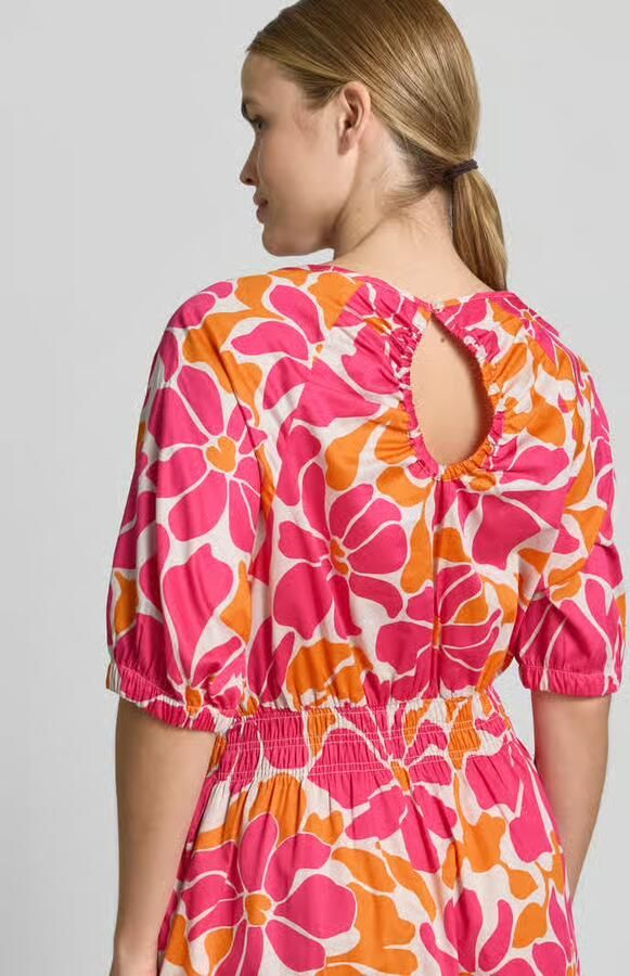 Smith and Soul Midi-jurk in allover-look met ronde halslijn