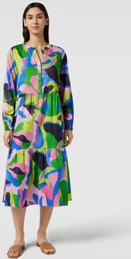 Smith and Soul Midi-jurk met all-over motief model 'Open Constructed Volant' - Foto 2