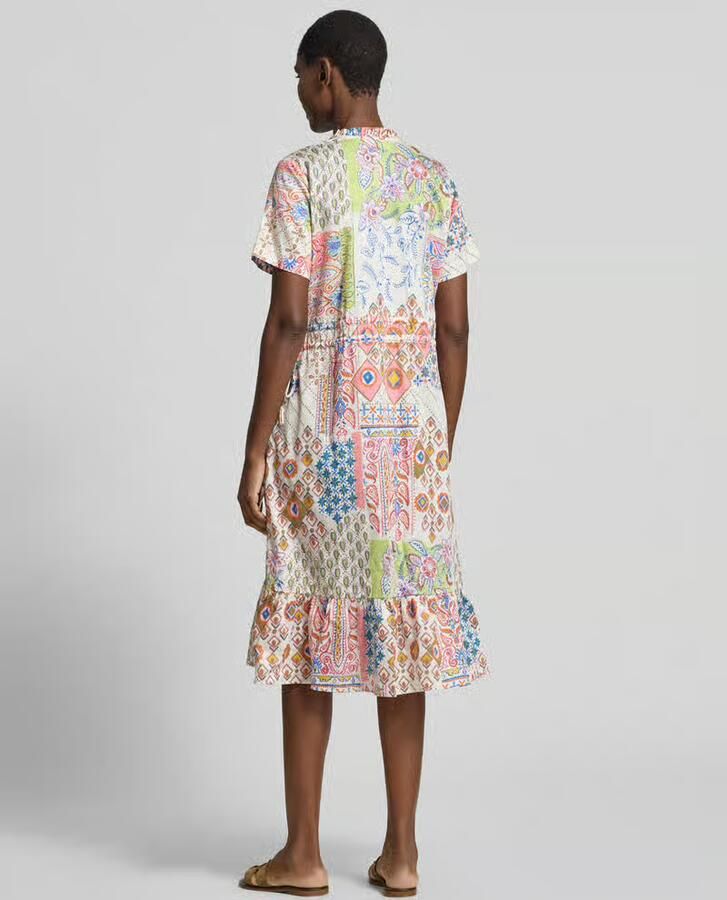 Smith and Soul midi-jurk met V-hals en zijwaartse vetersluiting