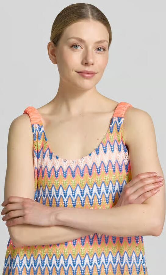Smith and Soul midi-jurk met zigzagmotief