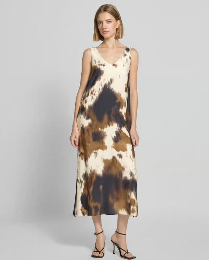 Smith and Soul midi-jurk van viscose in all-over look - Foto 2
