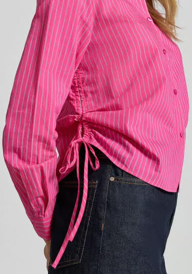 Smith and Soul overhemdblouse met vetersluitingen aan de zijkant en overhemdkraag